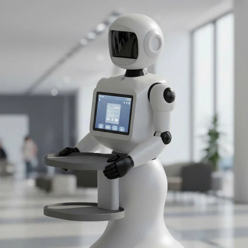 Robot hình người ProBot V2 tích hợp khay để thức ăn