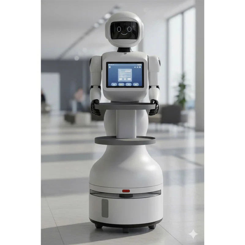 probot-v2-2 Robot hình người ProBot V2 tích hợp khay để thức ăn